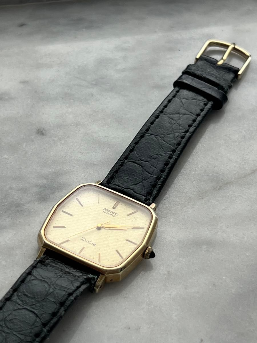 電池交換済み】SEIKO Dolce GOLD セイコー ドルチェ スクエア 人気