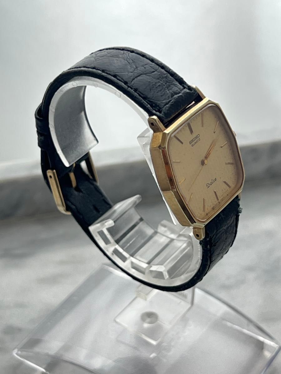 電池交換済み】SEIKO Dolce GOLD セイコー ドルチェ スクエア 人気