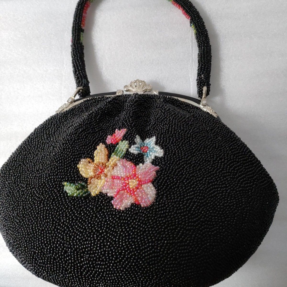 ヴィンテージ 総ビーズ刺繍 バッグ 花柄 和装 ドレス｜Yahoo!フリマ
