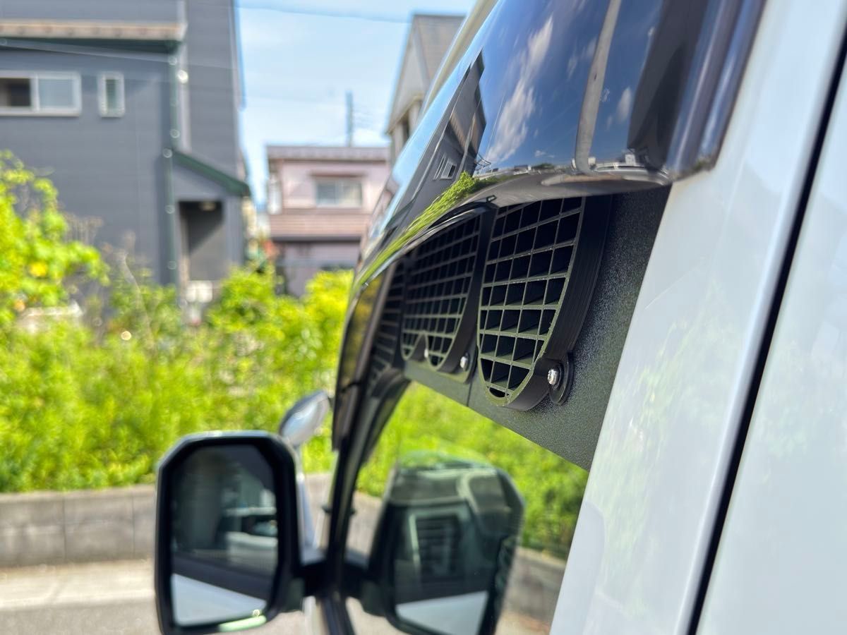 ハイエース200 ECOFLOW WAVE2/3 排気ダクトパネル用防雨フード