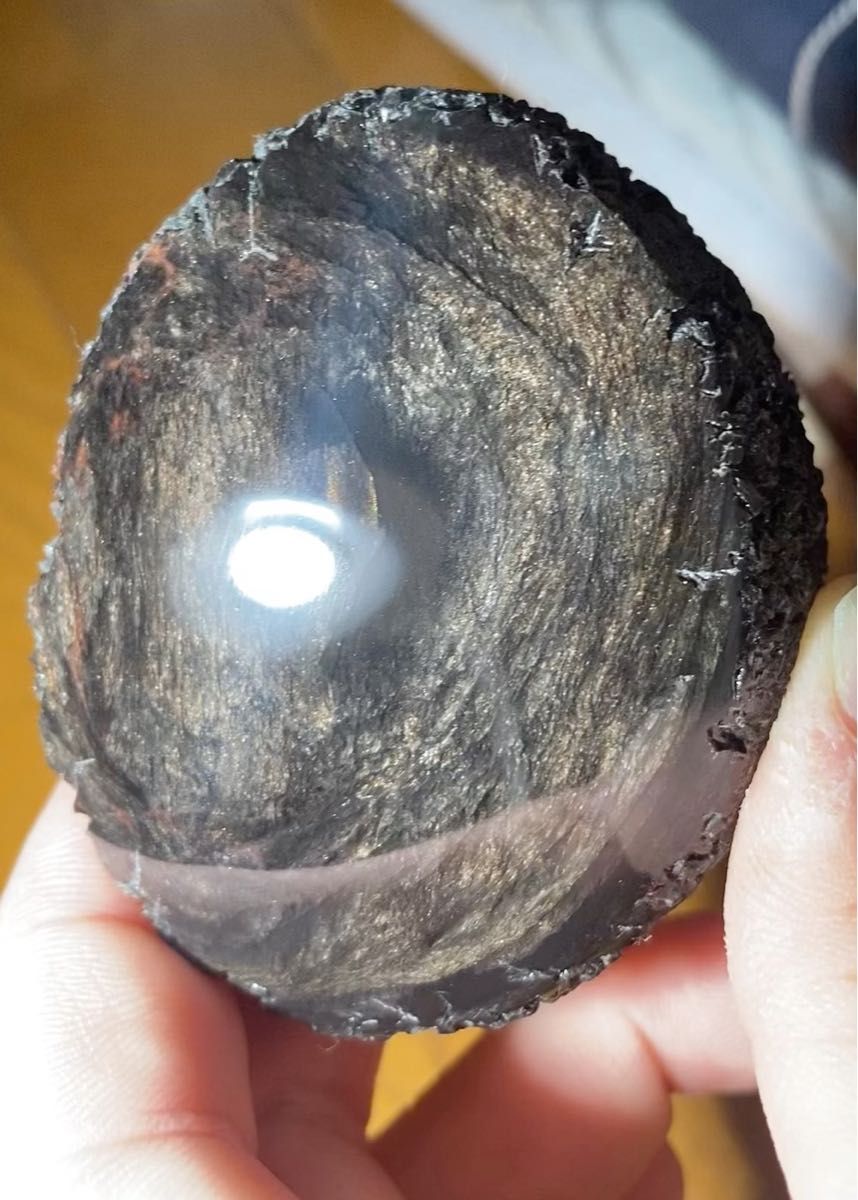 希少石・十勝石【深海の様な青色玲瓏】天然オブシディアン 北海道産