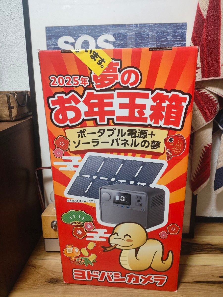 ヨドバシカメラ 夢のお年玉箱 2025 ポータブル電源+ソーラーパネルの夢