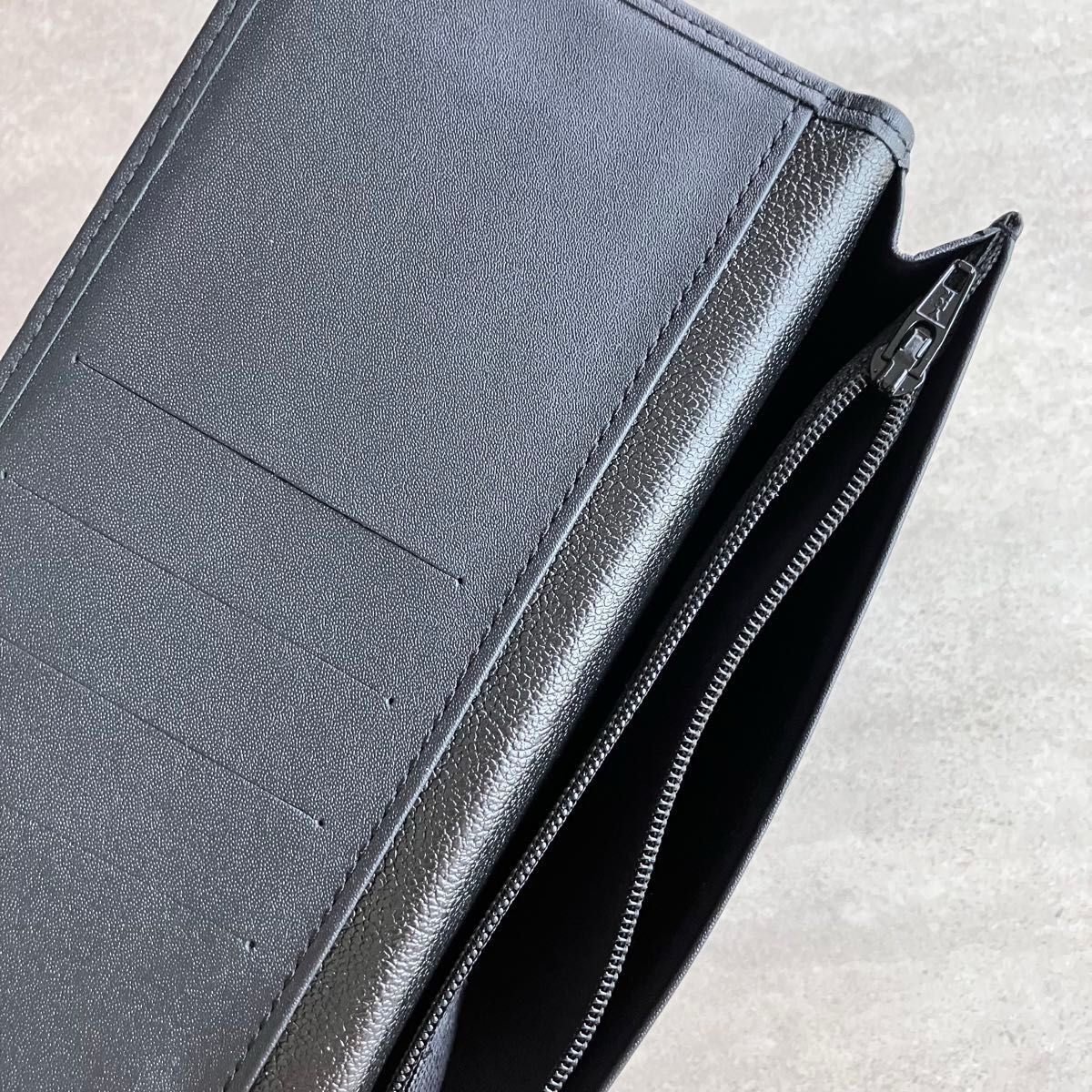 新品未使用】皇居 高級 長財布 ブラック 黒 本革製品 ウォレット 一粒