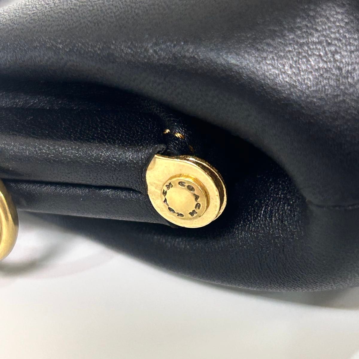 未使用】COACH コーチ キスロック がま口 コインケース レザー 黒 箱付
