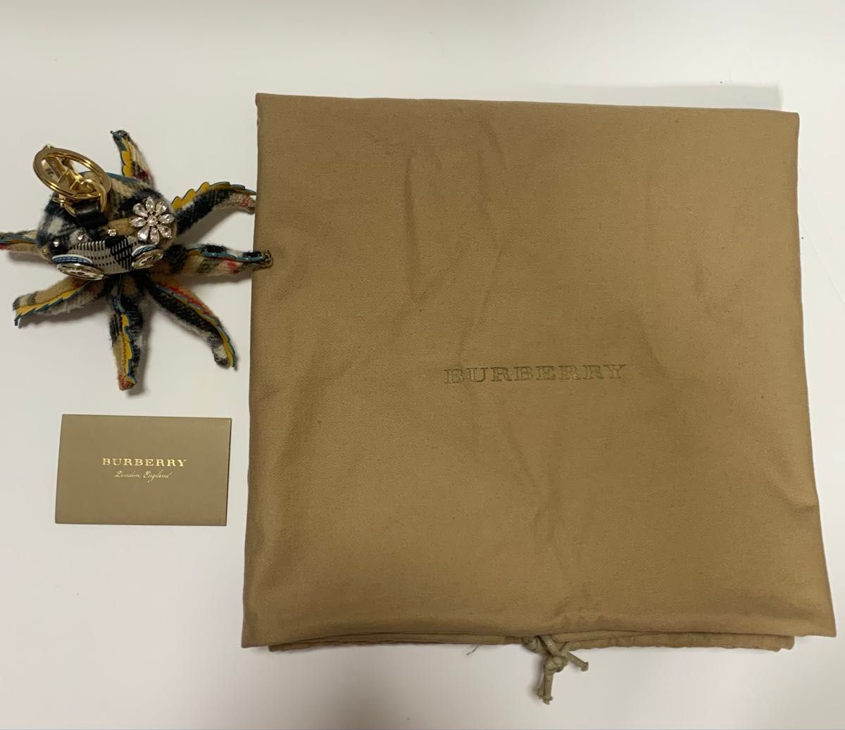 BURBERRY バーバリー バックパック リュック 黒 ナイロン キーホルダー