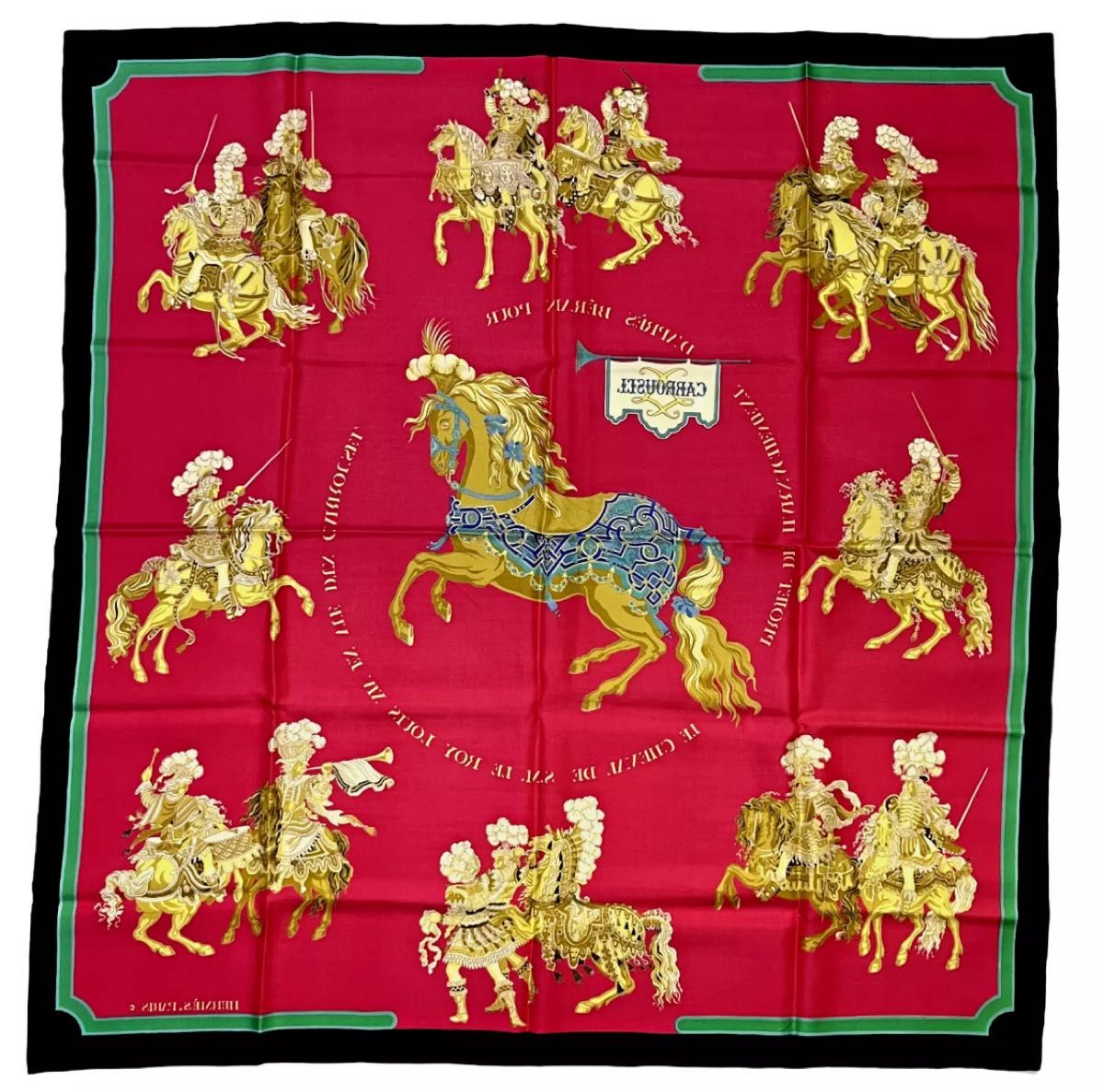 HERMES エルメス カレ90 CARROUSEL スカーフ レッド系｜Yahoo!フリマ