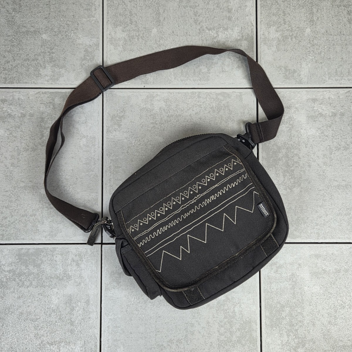 Yahoo!オークション - 希少 00s OLD STUSSY TOMTOM Messenger bag オー
