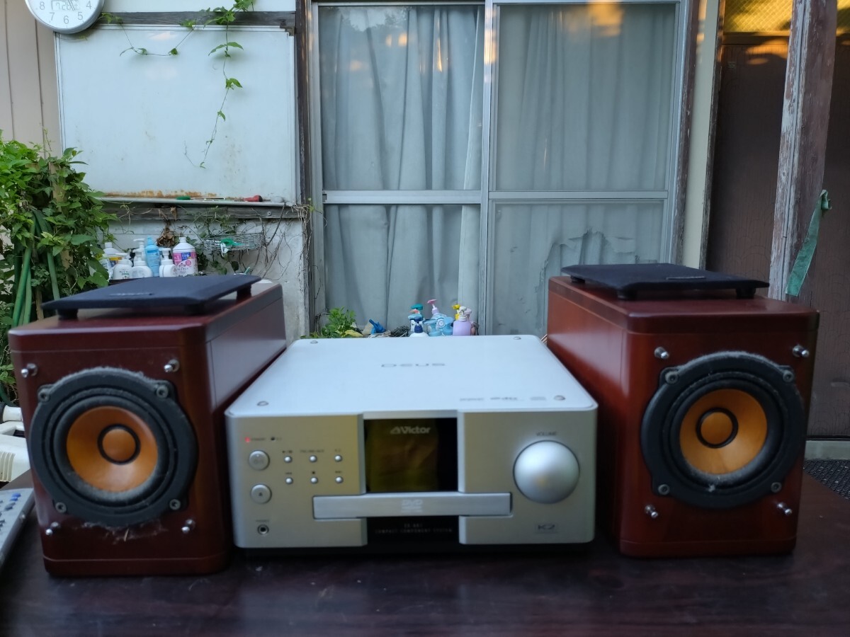 送料無料 システムコンポ JVC Victor ビクター EX-AK1 動作確認済 WOOD