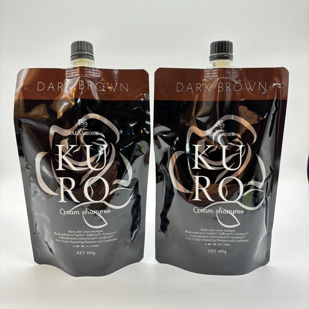 バランローズKURO クリームシャンプーダークブラウン 400g✖️2個