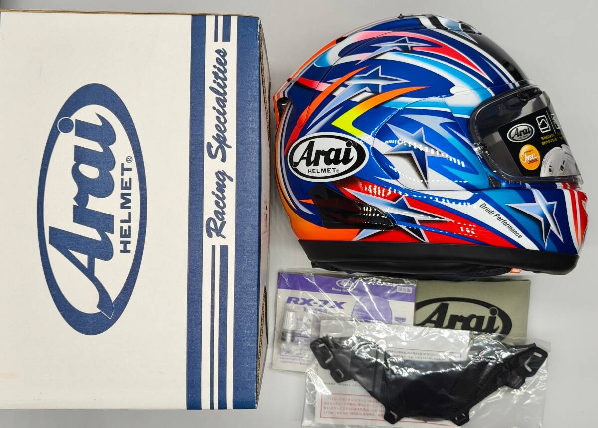 Arai アライ RX-7X NAKANO 03 中野真矢03 赤 RX7X 直筆サイン入り フル