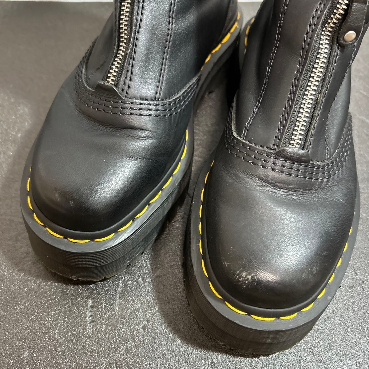 美品 Dr Martens ドクターマーチン JETTA 厚底 フロントジップ ブーツ