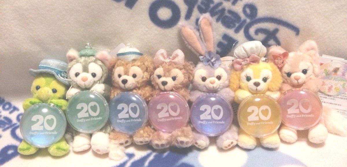 ぬいぐるみチャーム7点セット カラフルハピネス ダッフィー＆フレンズ