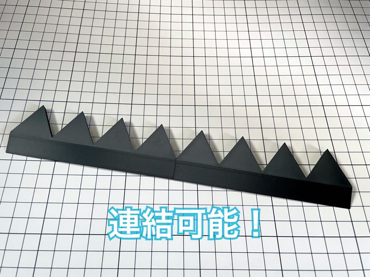 乗せるだけ シェブロン形状 実効空力デバイス ABS製 6山4枚 シルバー