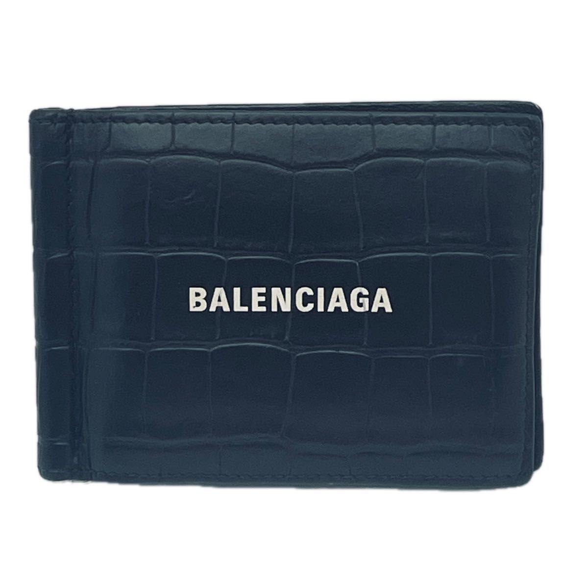 BALENCIAGA バレンシアガ マネークリップ クロコ型押し 二つ折り