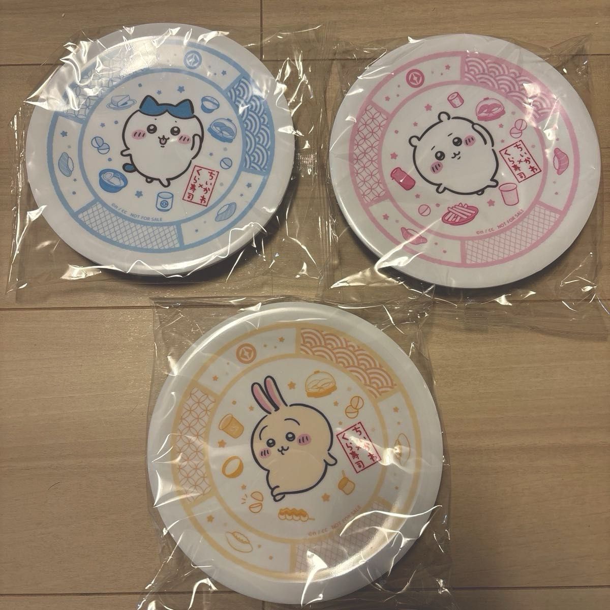 3枚セット】セミコンプリートくら寿司 ちいかわ 寿司 お皿 3種セット