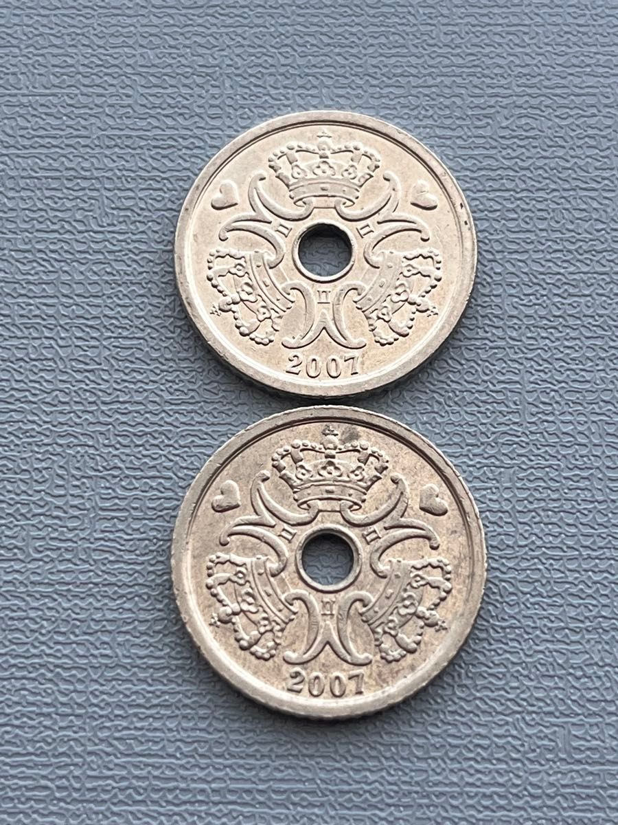 デンマーク 1クローネ硬貨 2007年 2枚セット｜Yahoo!フリマ（旧PayPay