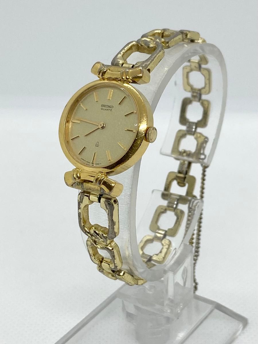 稼働品】電池交換済み SEIKO レディース腕時計 1400-0360 SGP ゴールド