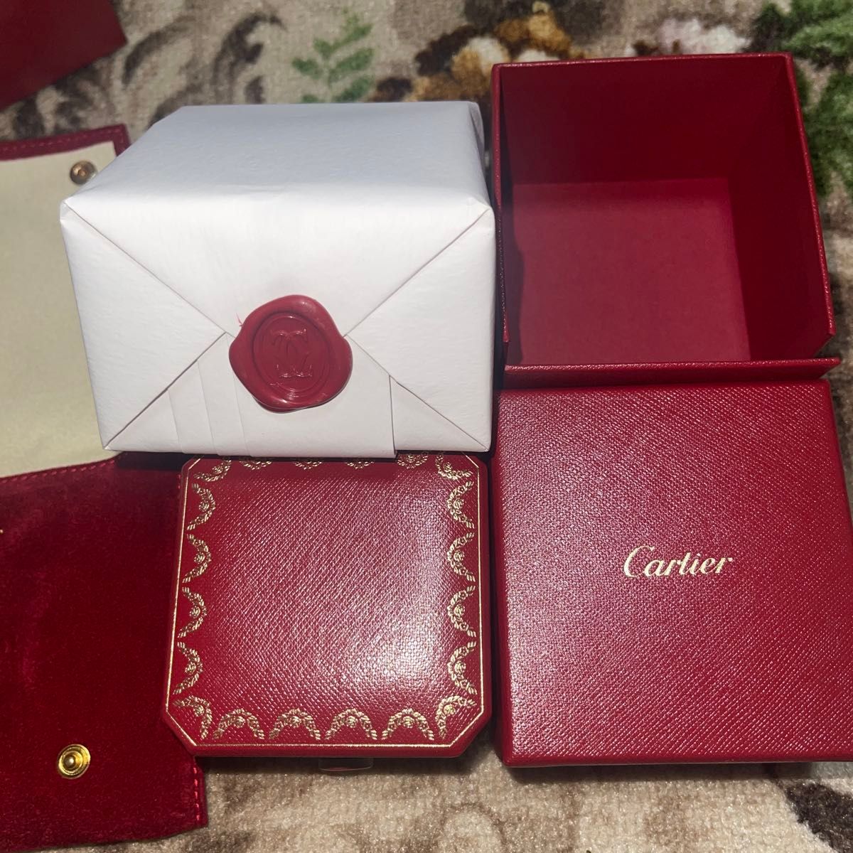 カルティエ ジュエリーケースセット プレゼント梱包 Cartier 箱 BOX 空