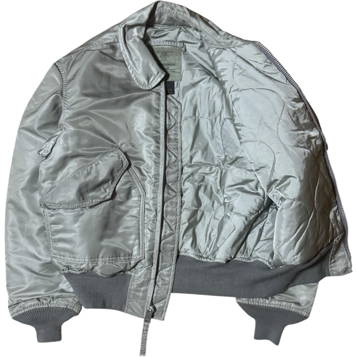 稀少色シルバー ALPHA INDUSTRIES 90s USA製 CWU-45P フライト