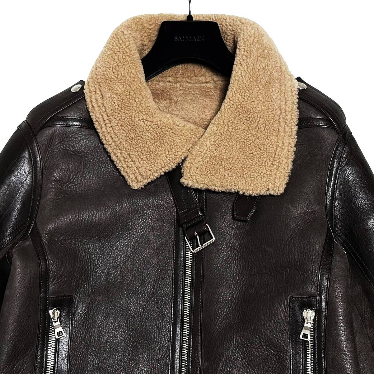 希少 傑作 14-15AW 定価68 4万 美品 BALMAIN HOMME バルマンオム