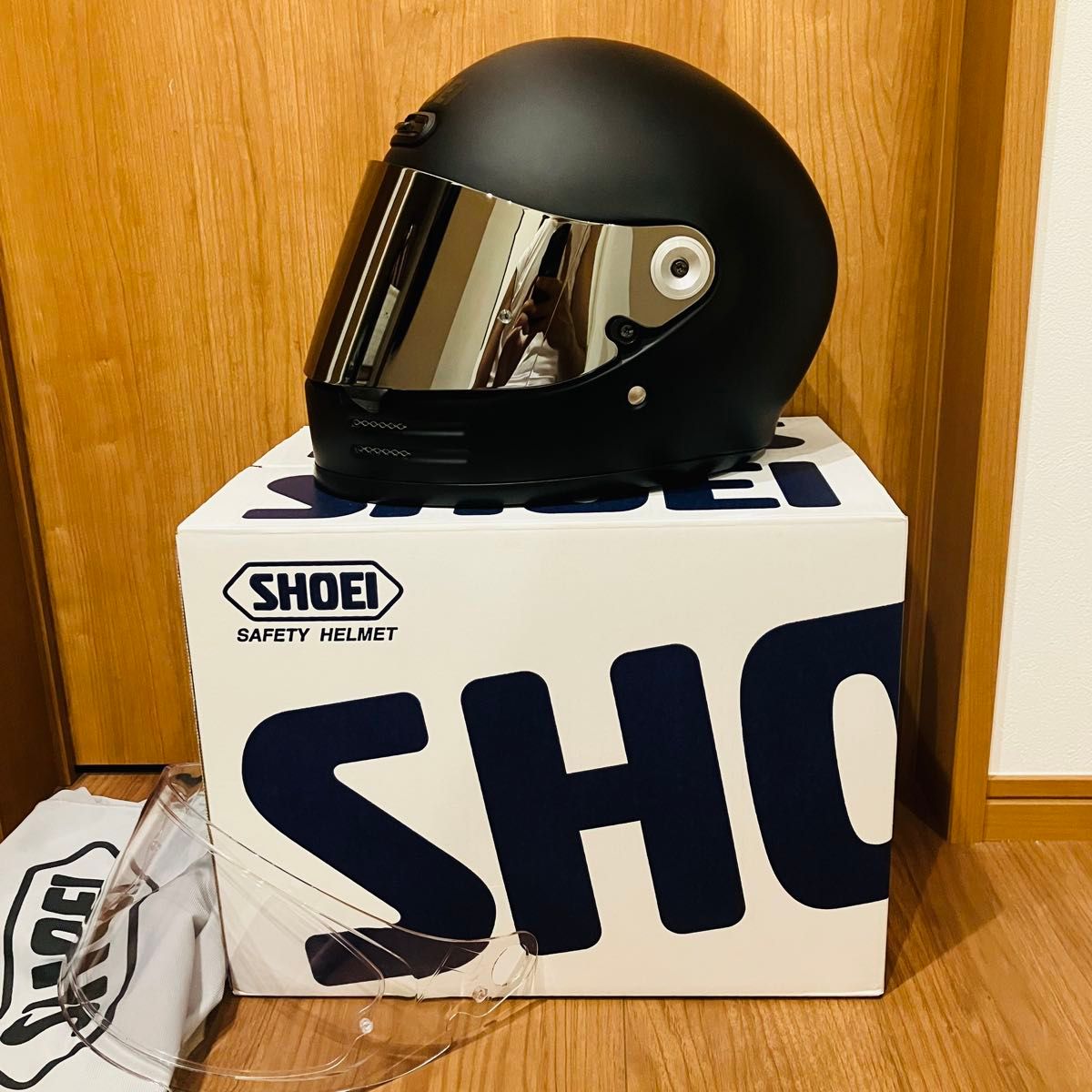 値下げ 美品 SHOEI グラムスター ミラーシールド＆クリアシールド 内装