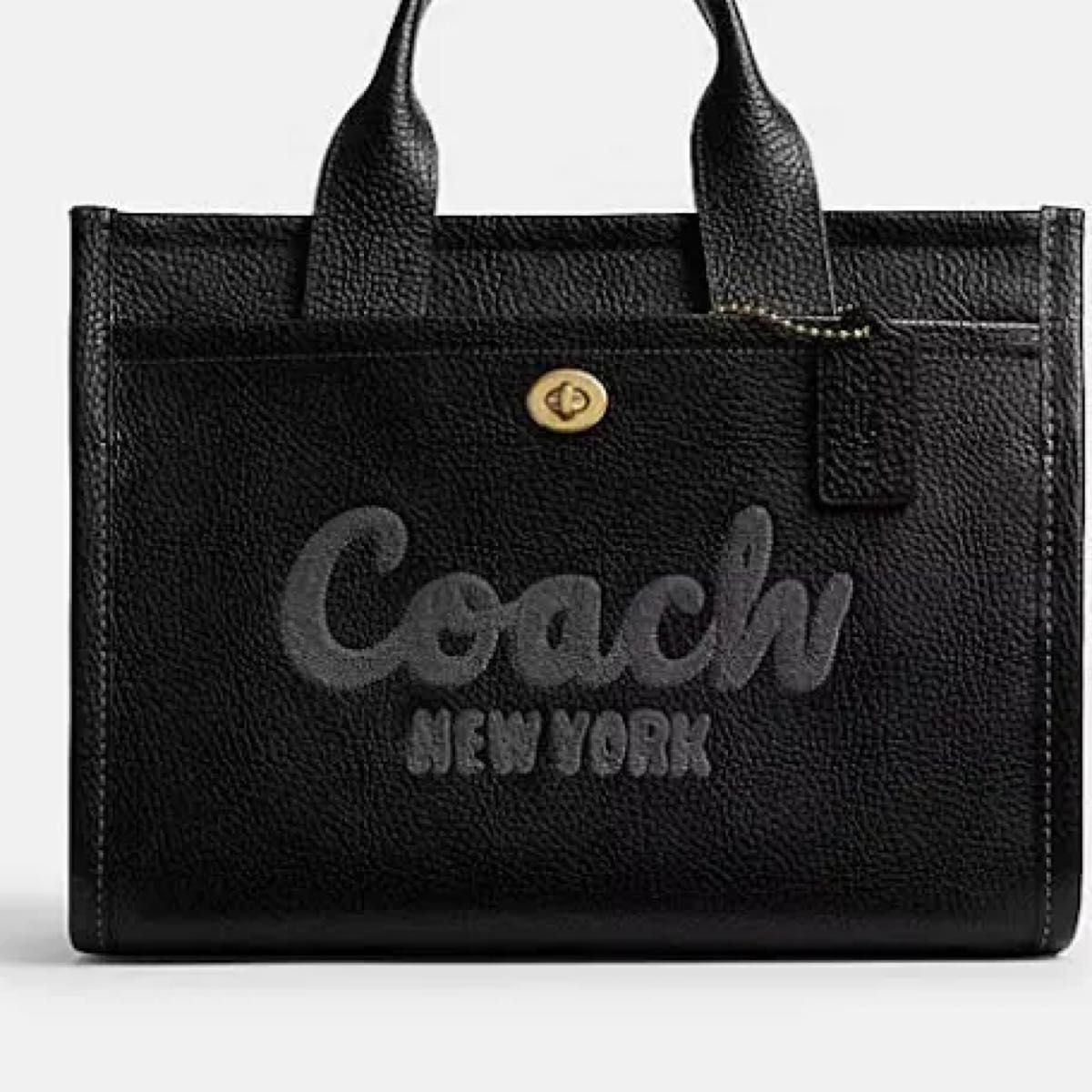 COACH コーチ カーゴ トート34レザー黒 めるるさん着用モデル｜Yahoo