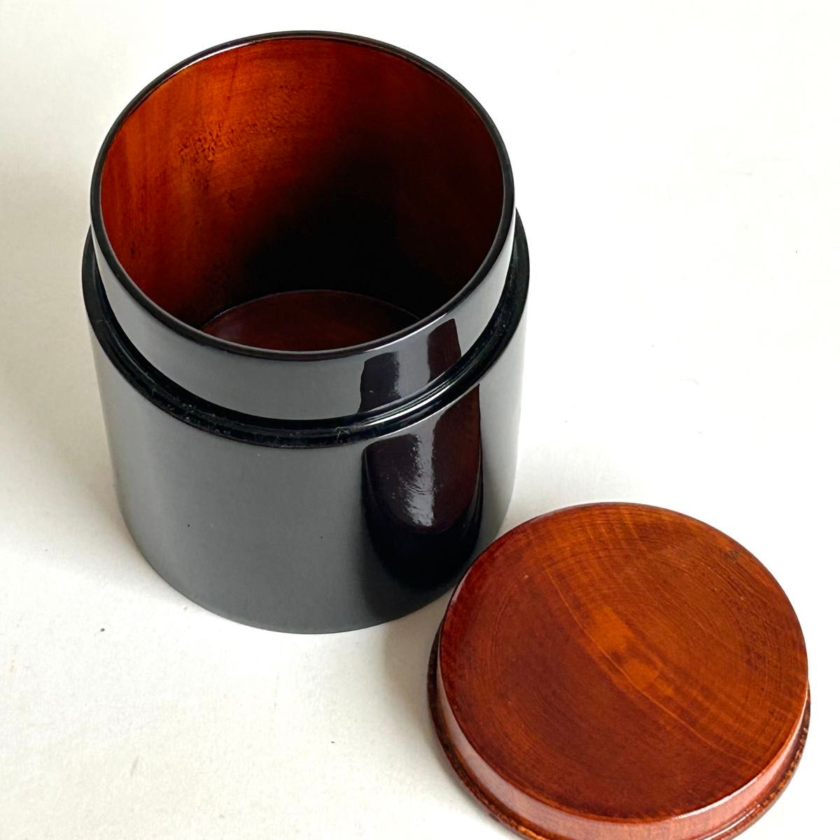 美品 希少】漆器 茶筒 茶器 茶道具 木製 漆塗り 蒔絵 螺鈿 伝統工芸
