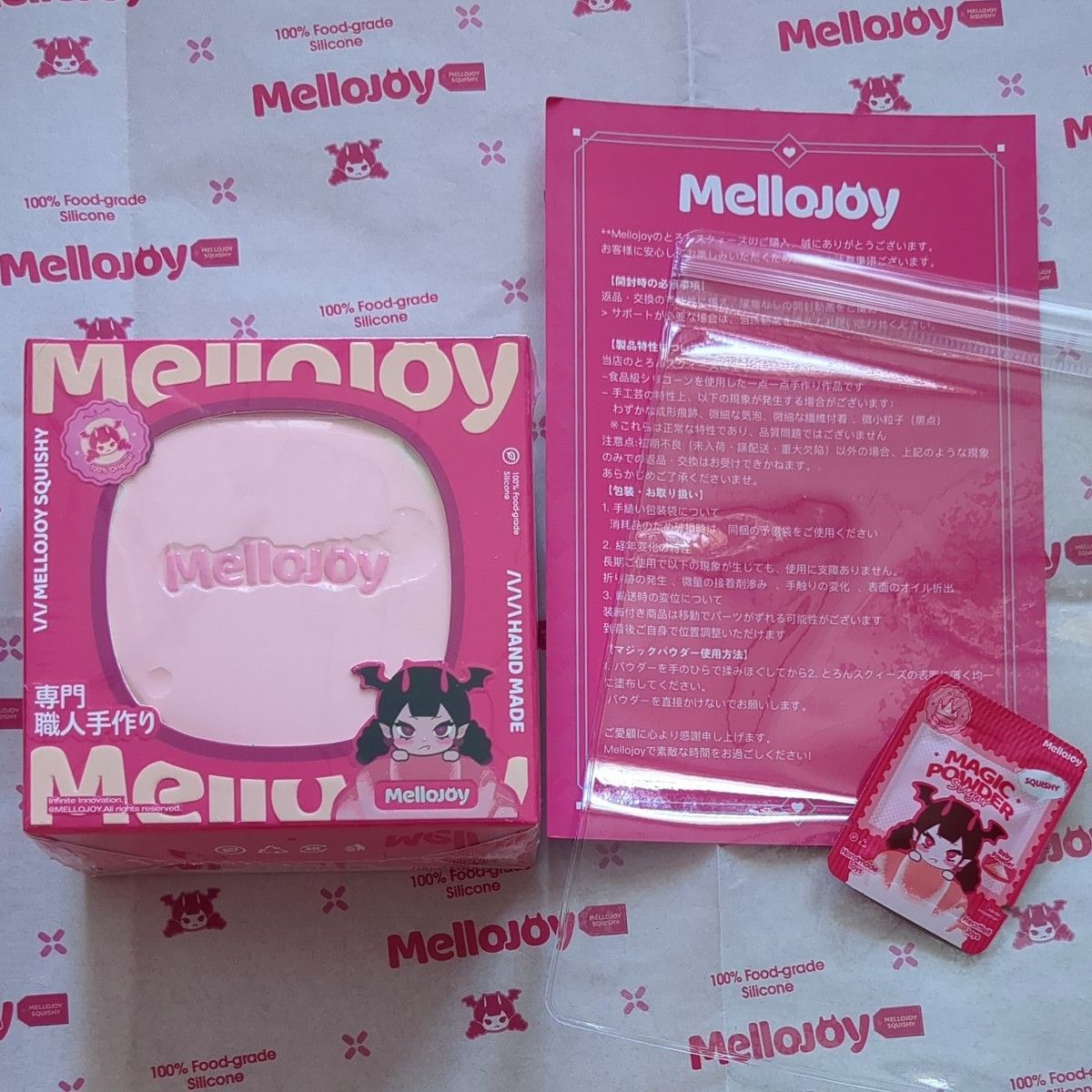 Mellojoy スクイーズ ストロベリースフレ シュリンク付き未開封品 注意