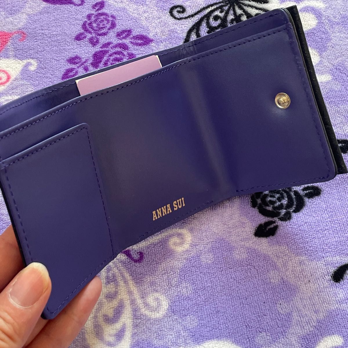 レア アナスイ ホロスコープ ミニ財布 折りたたみ財布 星柄 スタッズ
