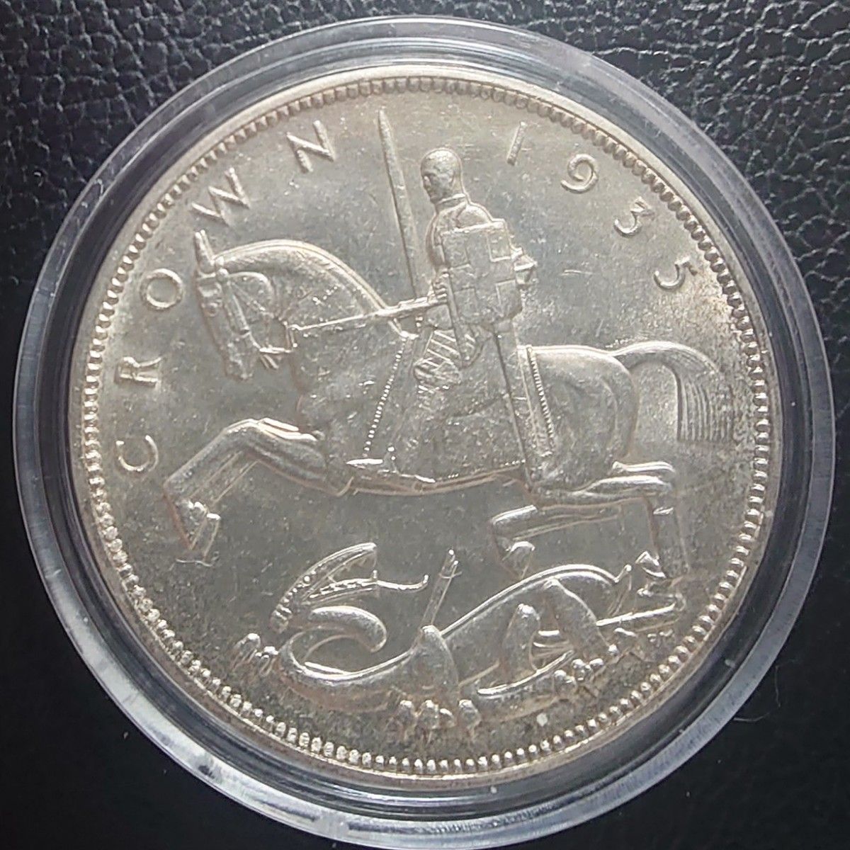 1935年 イギリス クラウン銀貨 ジョージ5世即位25周年記念銀貨 聖
