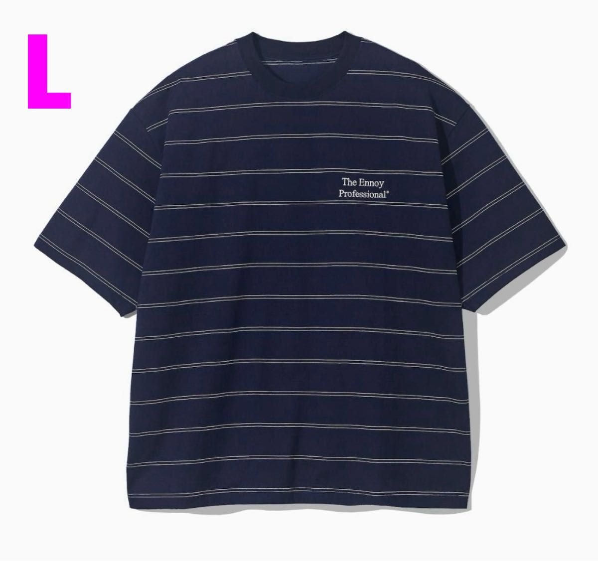 Ennoy PANEL BORDER S/S T-SHIRT (NAVY) Lサイズ 新品未使用品｜Yahoo