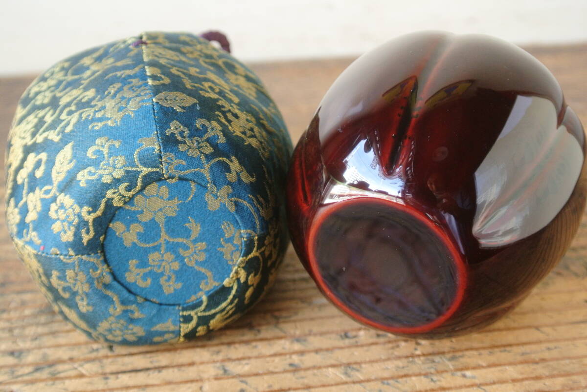 老松茶入 中村宗悦 作 仕覆 珠光緞子 共箱 抹茶 茶道具 棗 新品 未使用