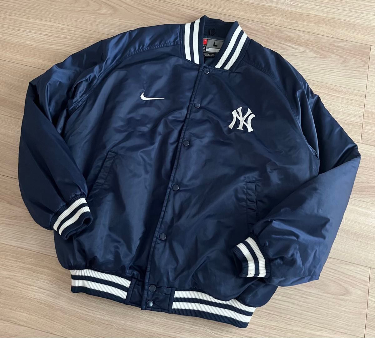 90s NIKE NY NEW YORK YANKEES ヤンキース スタジャン MLB ネイビー