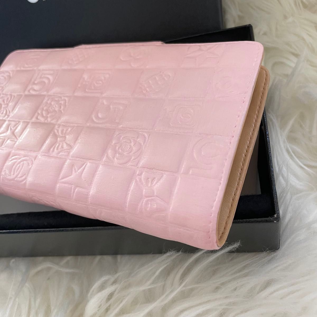 希少 シャネル CHANEL 二つ折り 財布 アイコンライン ココマーク
