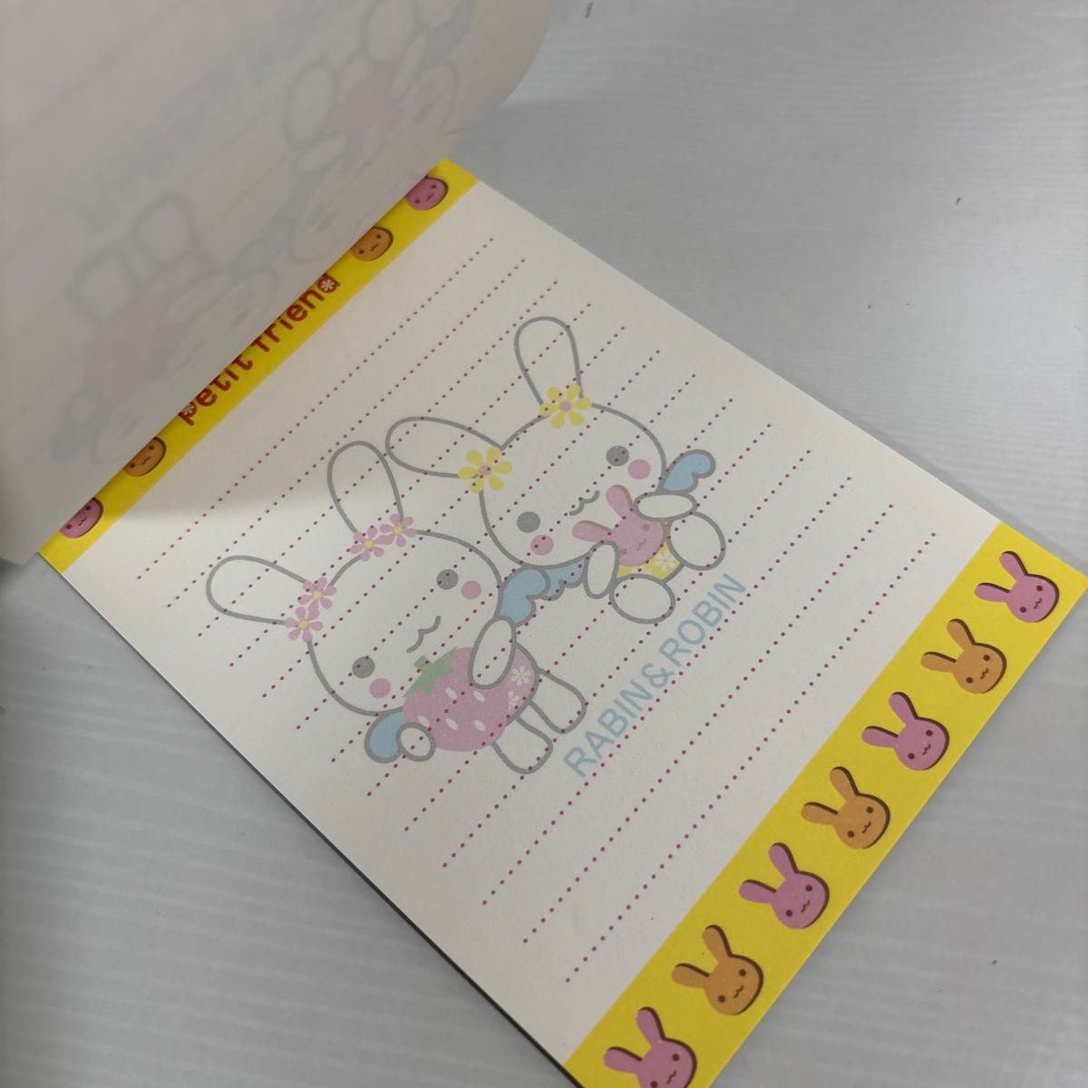 平成レトロ うさぎ メモ帳ストロベリーチョコレートうさぎ ラビ＆ルビ