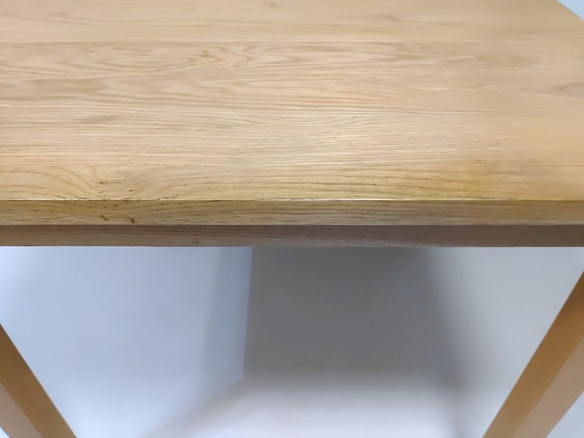 希少 廃盤 無印良品 ダイニングテーブル 80x80 天然木 オーク材 無垢