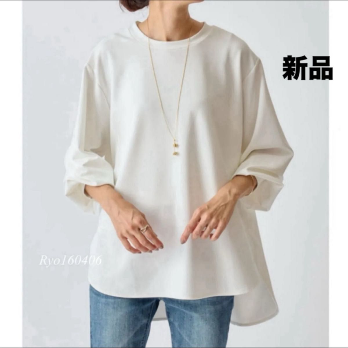 定番 タグ付き新品 BEARDSLEY ビアズリー Tブラウス／0／S〜M