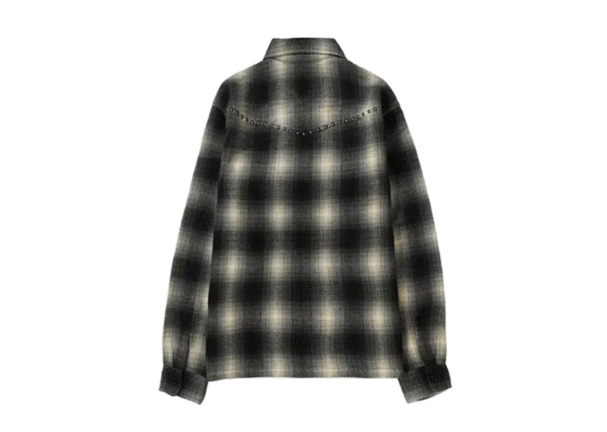 Supreme Studded Shadow Plaid Zip Up Shirt 