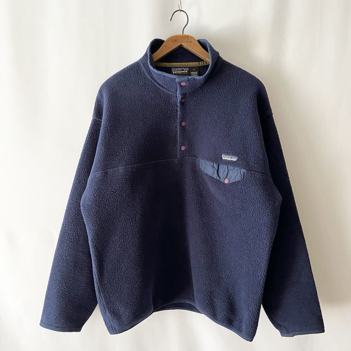 90s Patagonia SYNCHILLA SNAP-T ネイビー L ビンテージ 90年代