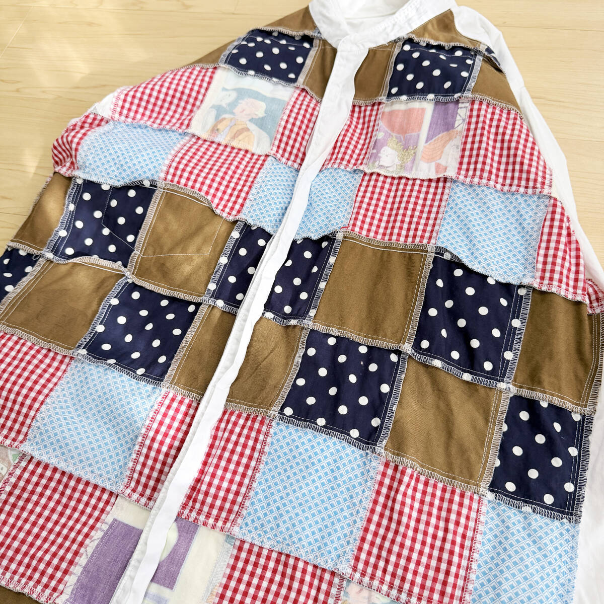 レア［COMME des GARCONS SHIRT 長袖 パッチワークシャツ
