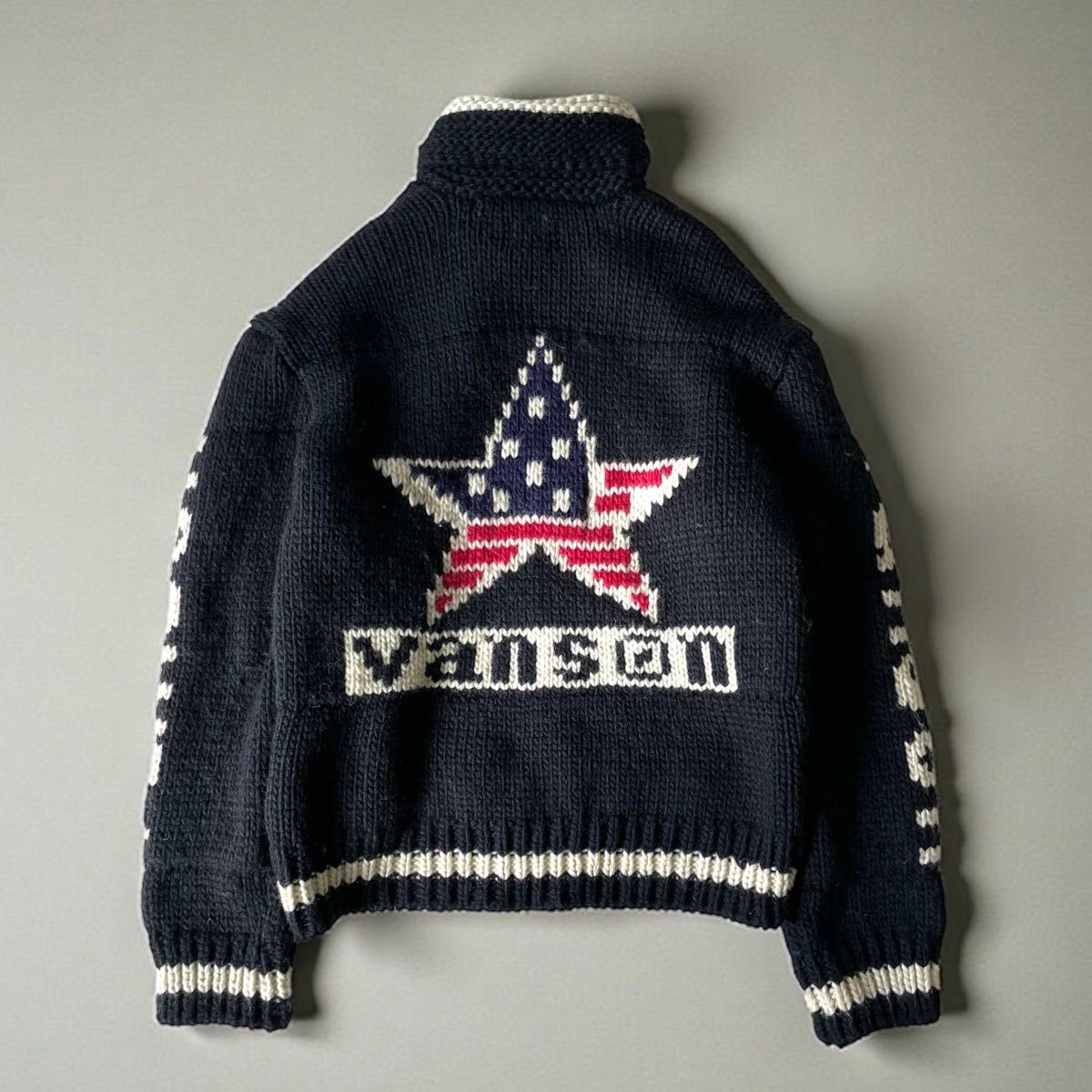 vanson カウチン ニット ジップアップ ジャケット ビッグサイズ 2XL
