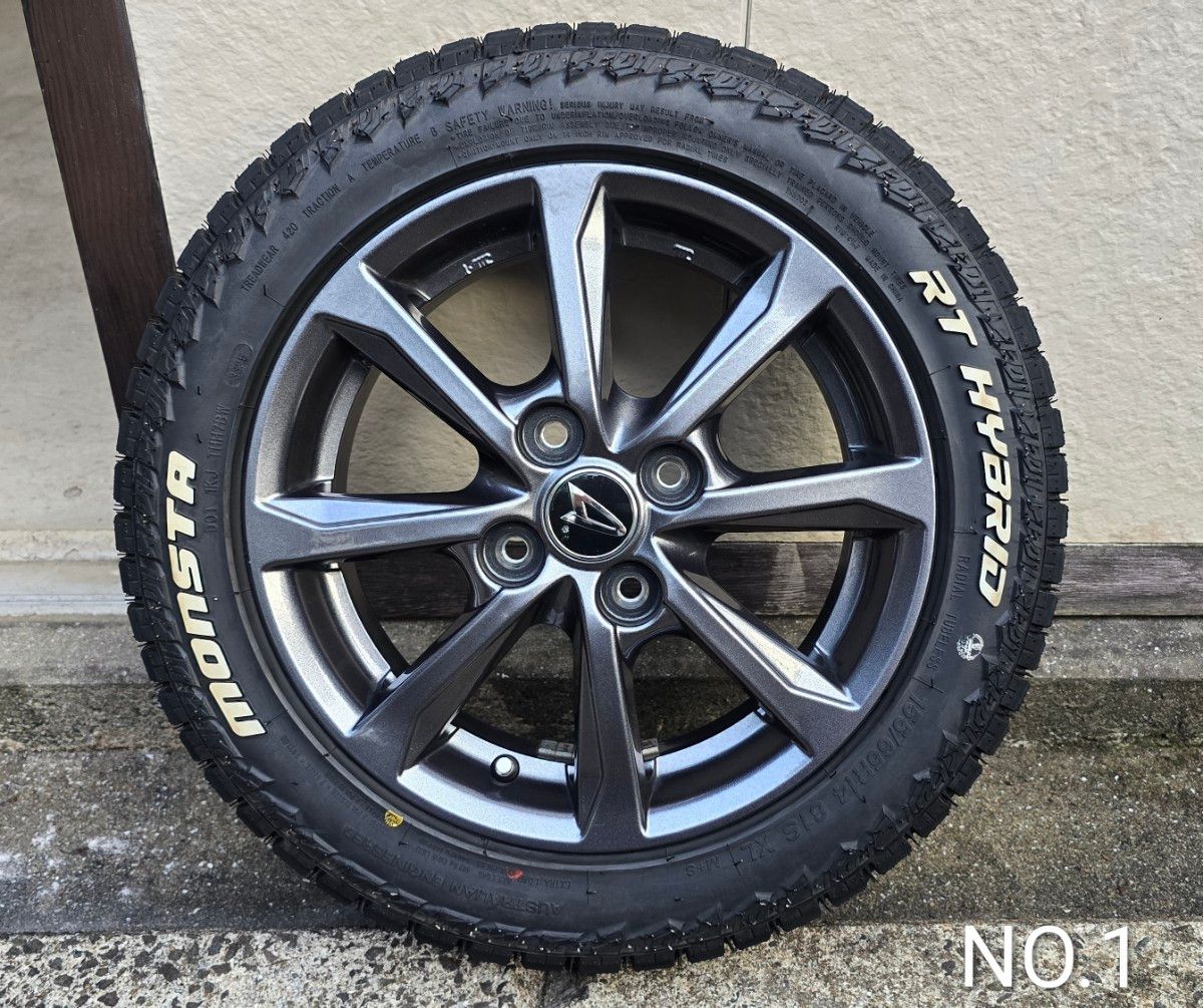 ダイハツ タントファンクロス 純正ホイール ブロックタイヤ 155/65R14