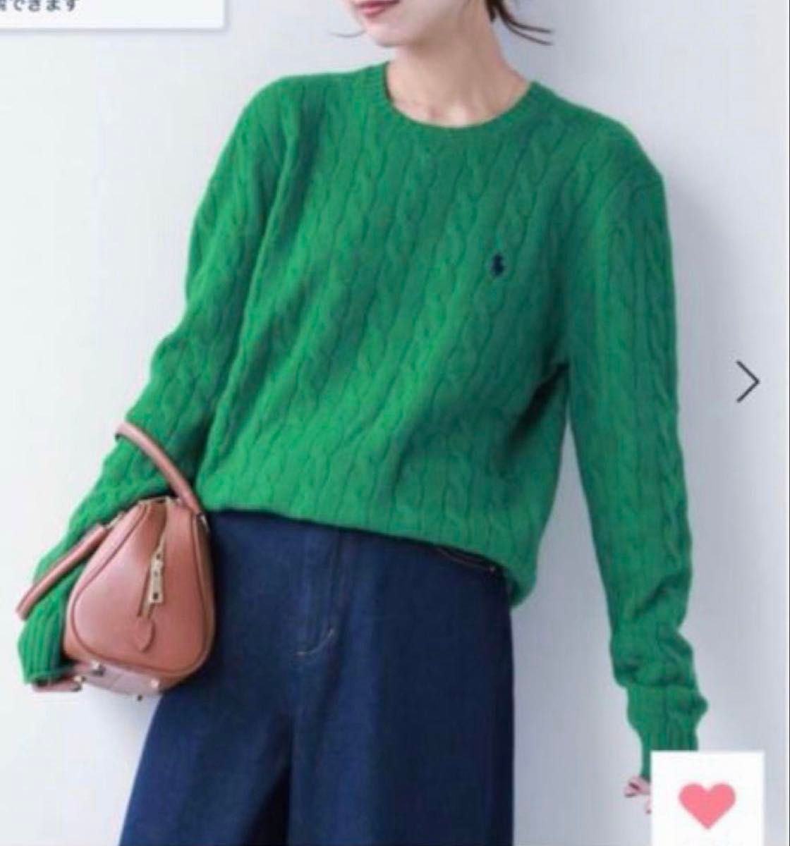 現行QR 美品ポロラルフローレン POLO RALPH LAUREN ケーブルセーター S