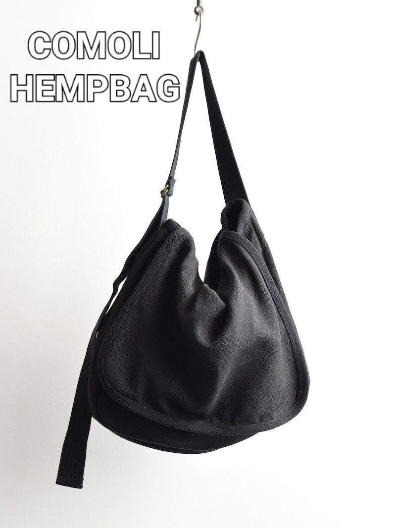 COMOLI コモリ HEMP DUCK SHOULDER BAG ヘンプダックバッグ ブラック