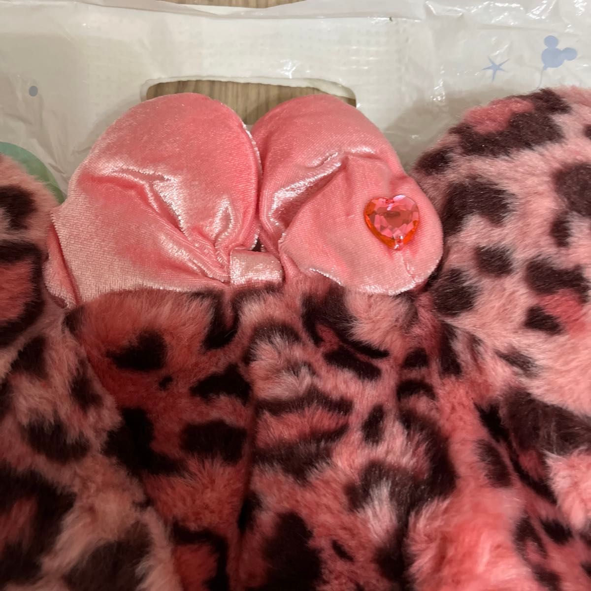 当時物 ディズニー ミニーちゃん ファンキャップ ヒョウ柄 ピンク