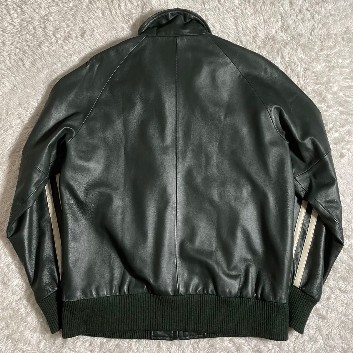 希少カラー ショット トラックジャケット レザージャケット ラムレザー