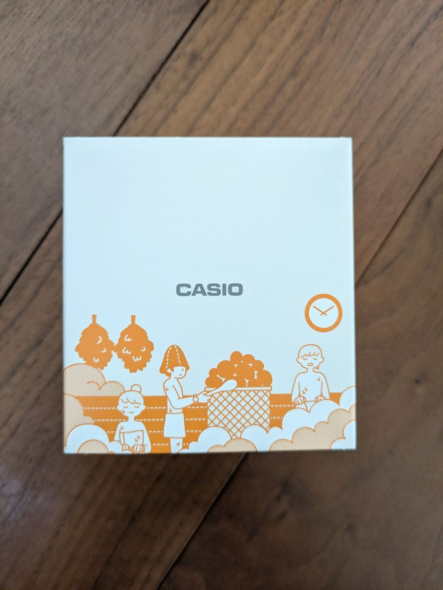 未使用 CASIO カシオ サウナ時計 SAN-100H-7BJR サ時計 オレンジ