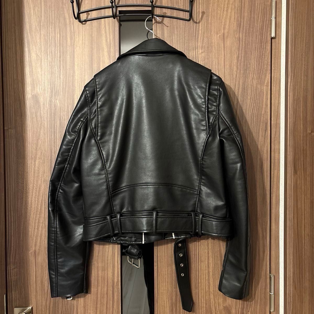 ZARA ザラ フェイクレザー ライダースジャケット ブラック M｜Yahoo