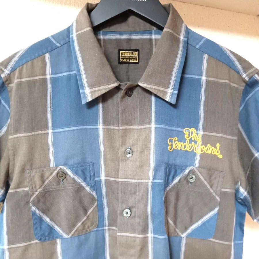 キムタク着 TENDERLOIN T-CHECK SHT XS 木村拓哉 チェックシャツ 半袖