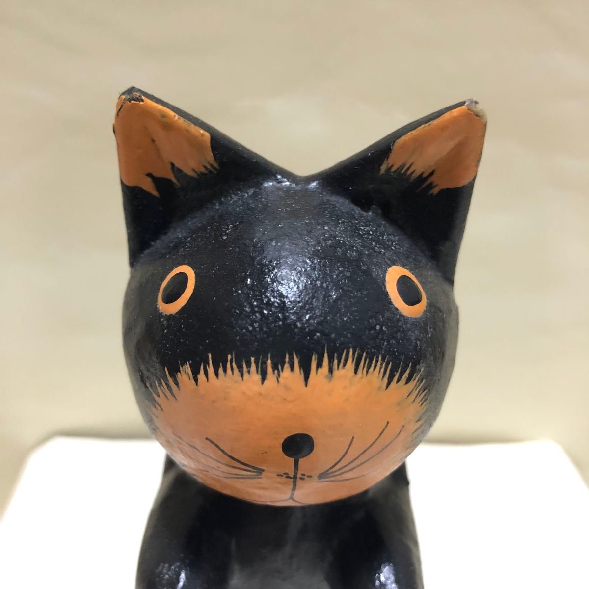 招き猫 木製 洋風 オシャレ とぼけた顔 インテリア 雑貨 置物 バリ